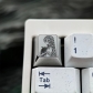 1U Titanium Alloy Artisan Keycaps Precision Pointillism + Anodizing for Mechanical Keyboard -Ayanami Rei